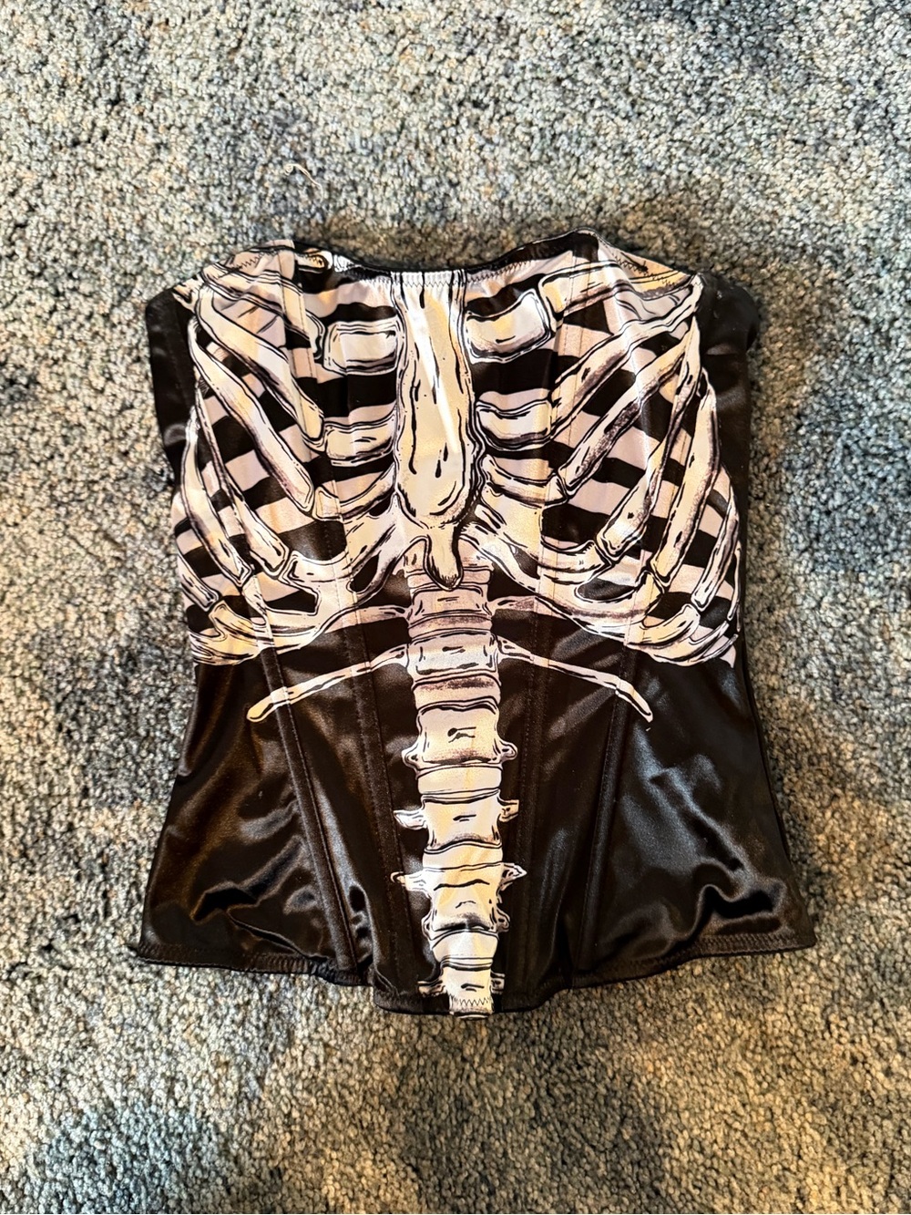 Spirit Halloween Strapless Skeleton Corset Top